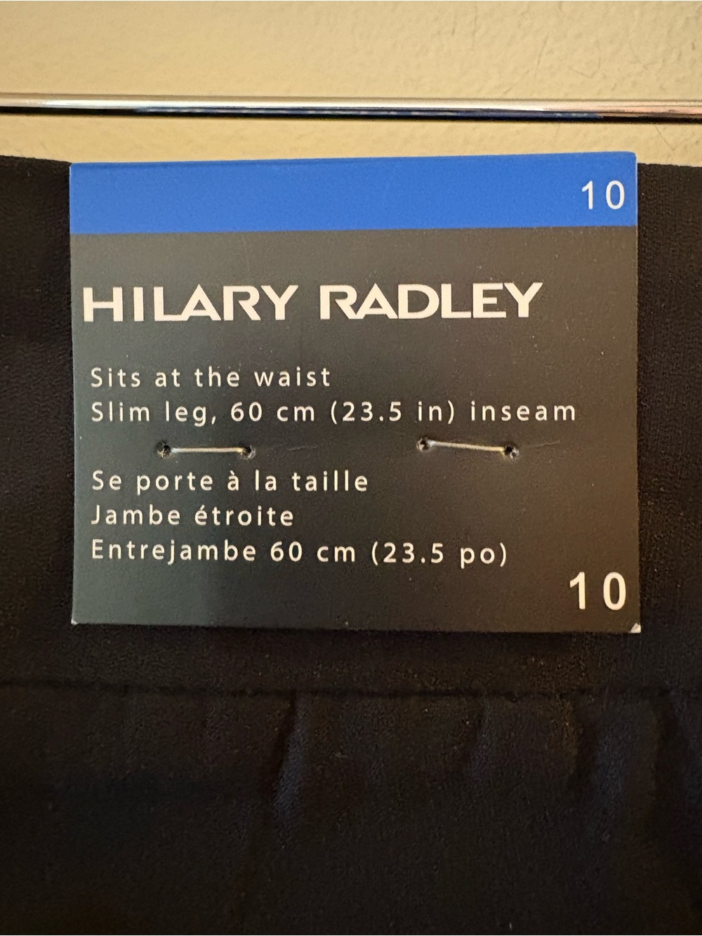 Hilary Radley EcoCosy NWT Pull-On Black Capri Pants Tummy Control Sz 10. - Picture 3 of 9
